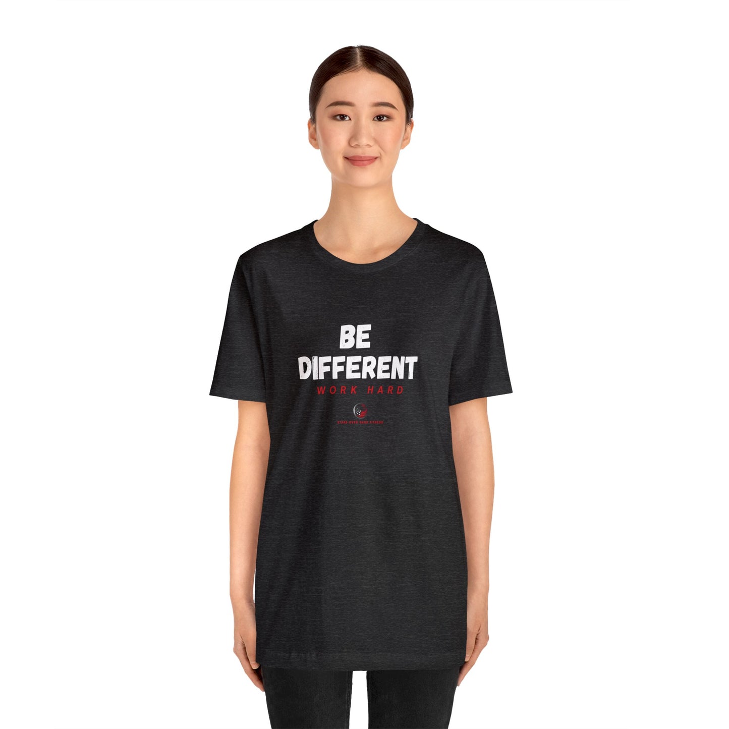 Stars Over Bars Fitness-Be Different, Work hard - Unisex Jersey Short Sleeve Tee