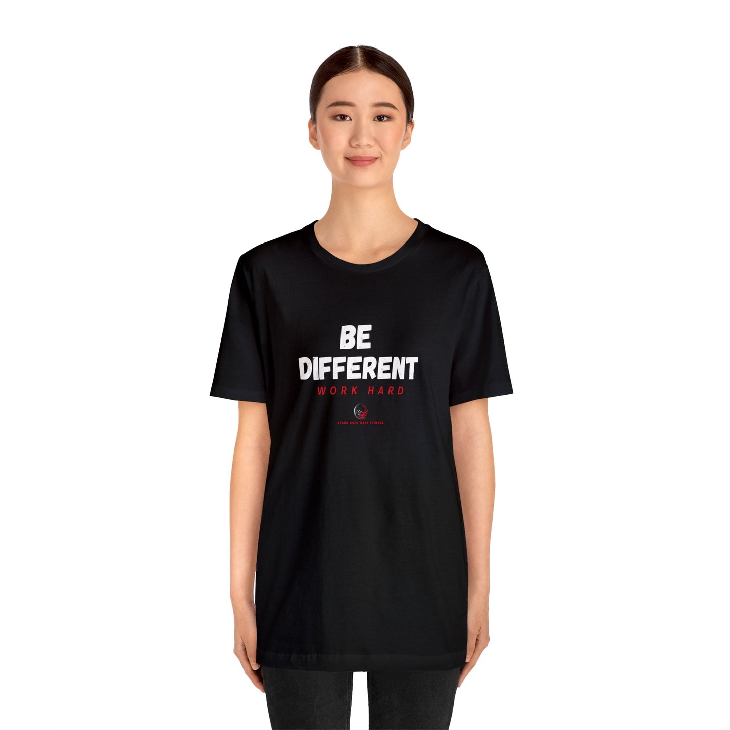 Stars Over Bars Fitness-Be Different, Work hard - Unisex Jersey Short Sleeve Tee