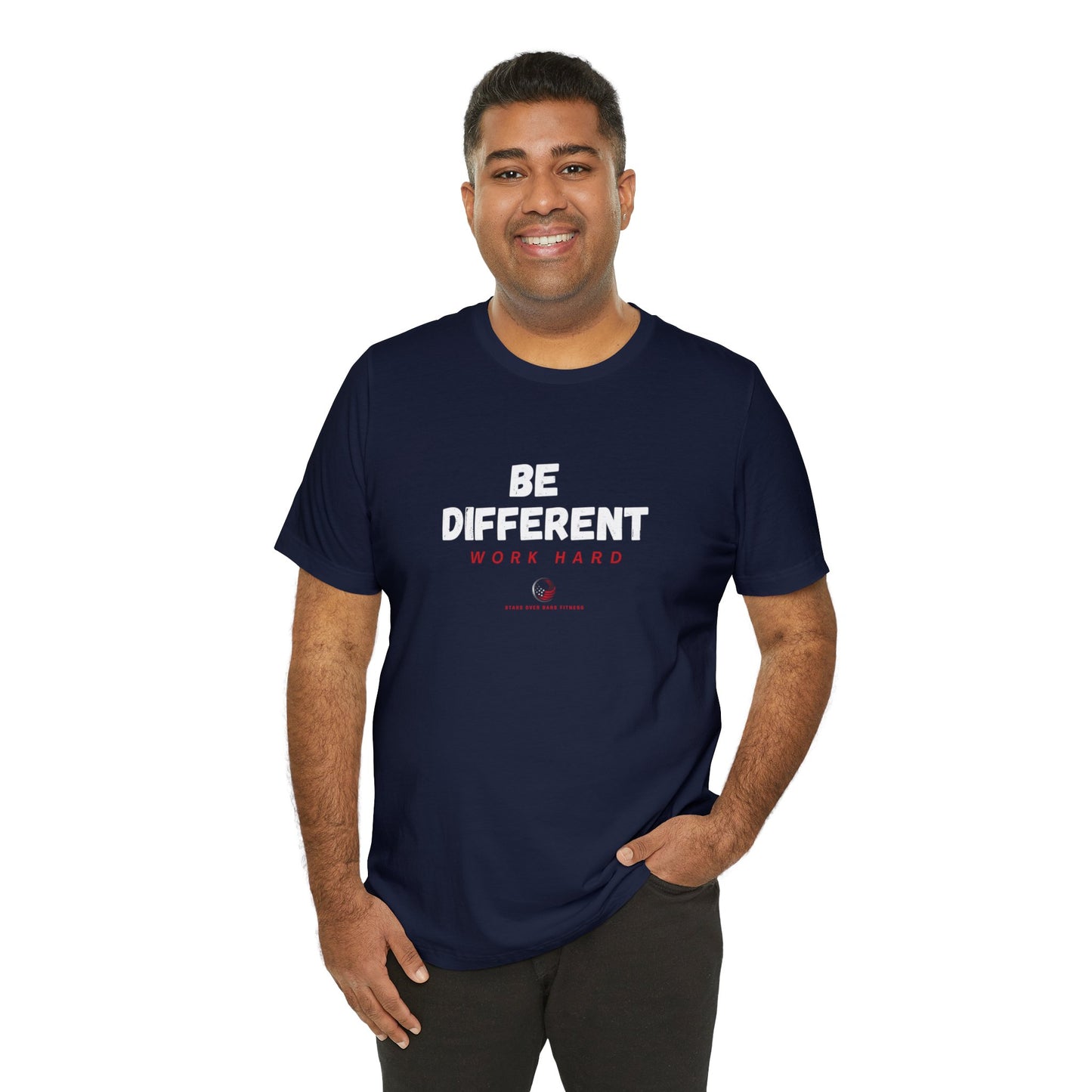 Stars Over Bars Fitness-Be Different, Work hard - Unisex Jersey Short Sleeve Tee