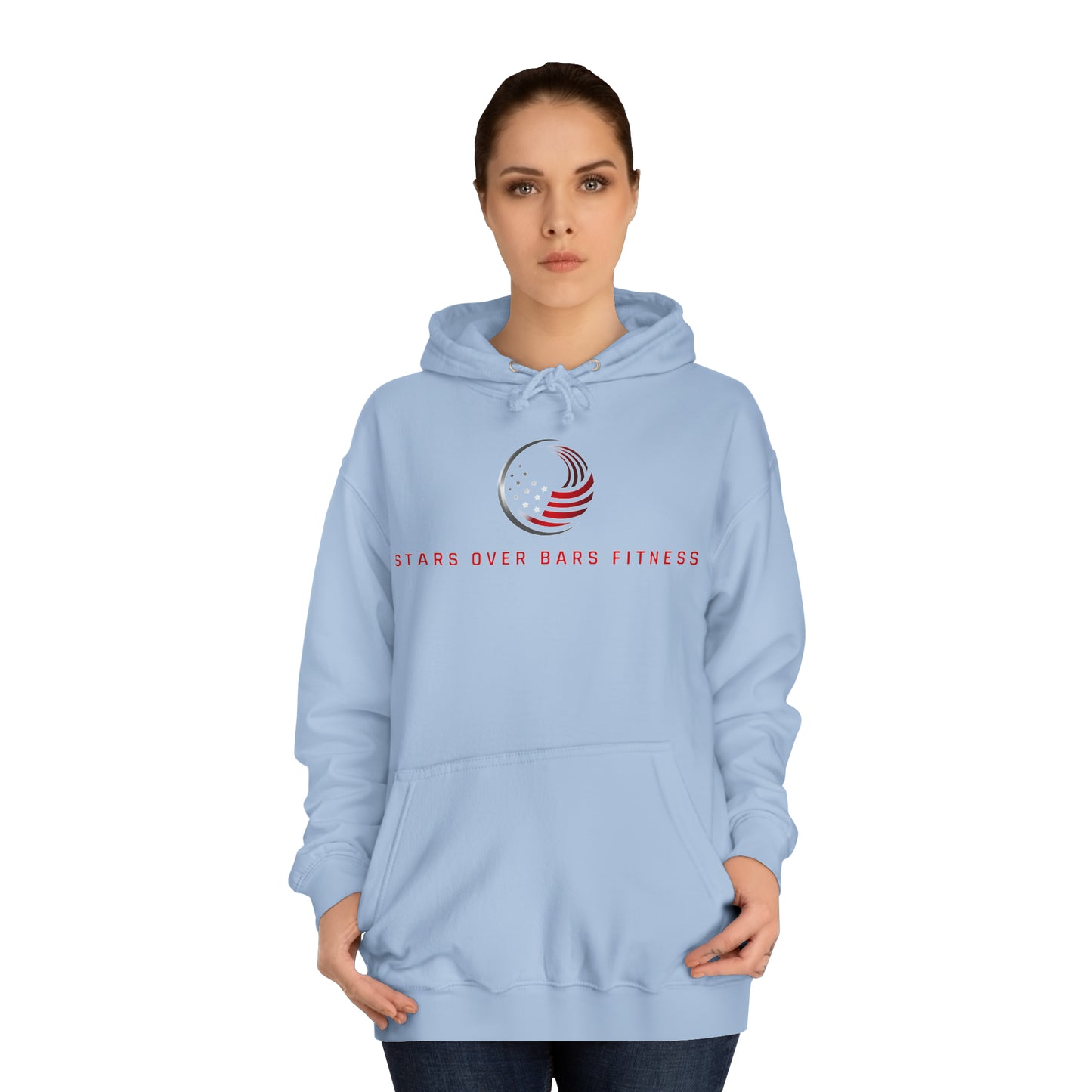 Stars Over Bars Unisex College Hoodie