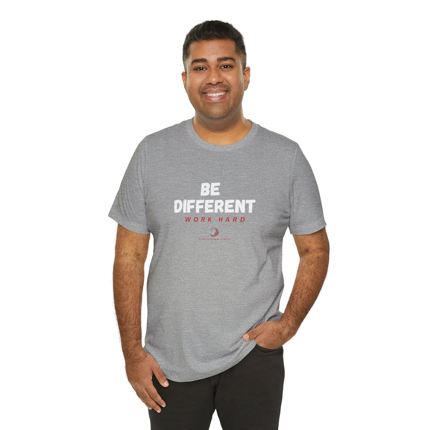 Stars Over Bars Fitness-Be Different, Work hard - Unisex Jersey Short Sleeve Tee