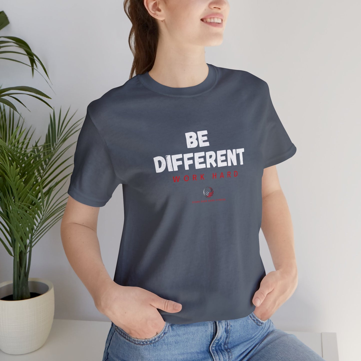 Stars Over Bars Fitness-Be Different, Work hard - Unisex Jersey Short Sleeve Tee